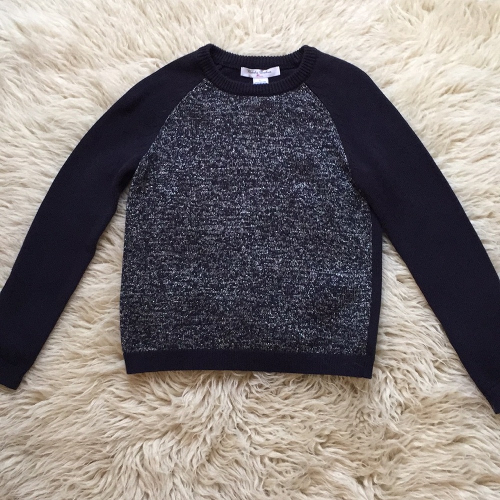 Brooks Brothers Fleece Navy Cotton Sweater